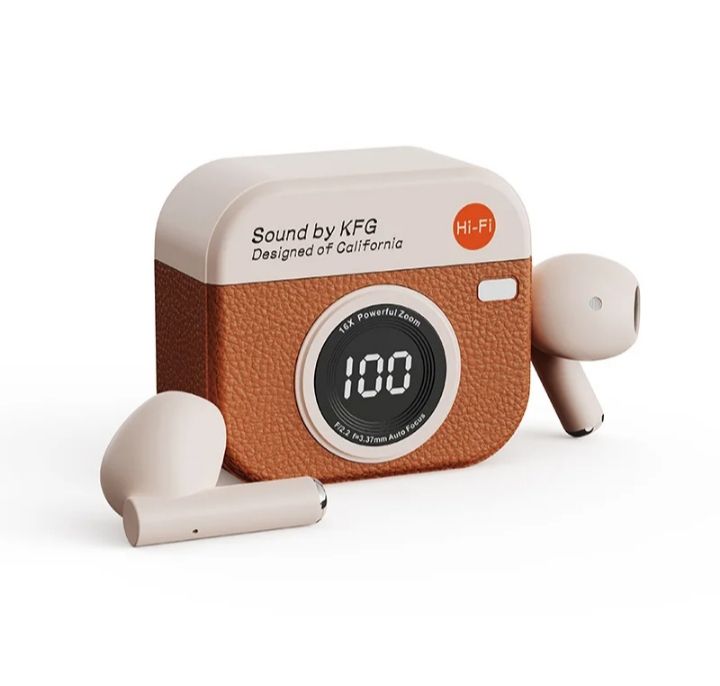 AURICULARES INALÁMBRICOS Q86 – ESTÉTICA CÁMARA RETRO, BLUETOOTH 5.3 Y LATENCIA ULTRA BAJA