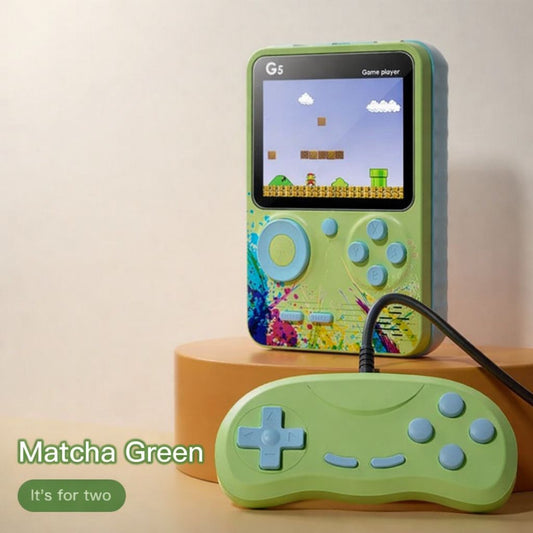 CONSOLA PORTÁTIL RETRO G5 CON MAS DE 500 JUEGOS – BATERÍA 1000MAH, AV Y DOBLE JUGADOR