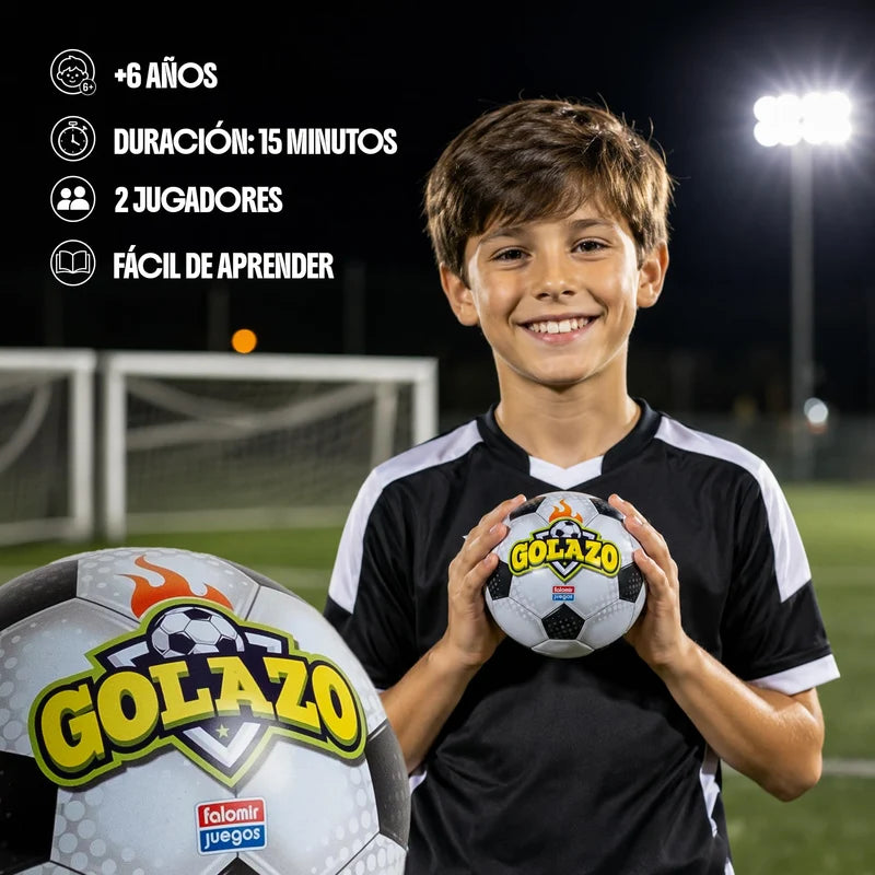 GOLAZO – JUEGO DE CARTAS DE FÚTBOL PARA 2 JUGADORES A PARTIR DE 6 AÑOS | FALOMIR JUEGOS