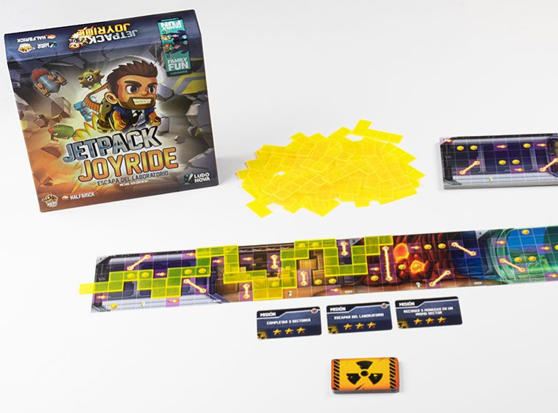 JETPACK JOYRIDE: ESCAPA DEL LABORATORIO | JUEGO DE MESA DE ESTRATEGIA Y VELOCIDAD PARA 1-4 JUGADORES | LUDONOVA
