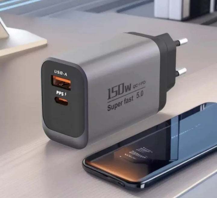 ⚡ 150W QC+PD 3.0 USB-C AND USB-A SUPER FAST CHARGER – BRUTAL POWER IN MINI SIZE ⚡
