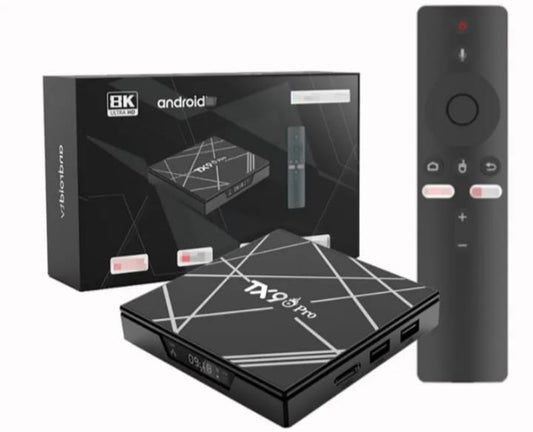 📺 TV BOX TX9 PRO 8GB RAM + 128GB ANDROID TV 8K WIFI DUAL BAND