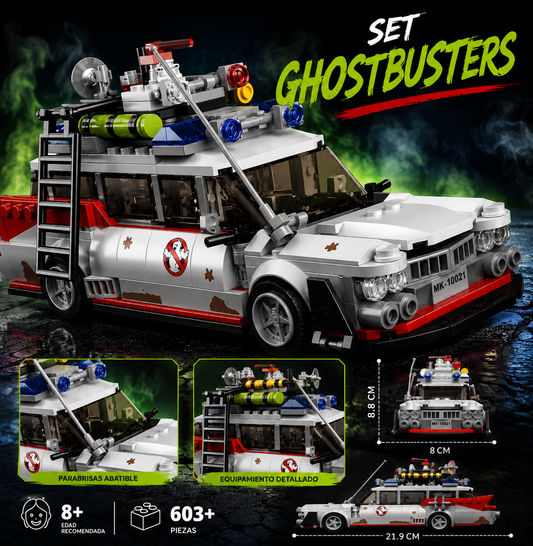 BLOQUES DE CONSTRUCCIÓN GHOSTBUSTERS - 603 PIEZAS – MODELO CLÁSICO COLECCIONABLE 8+