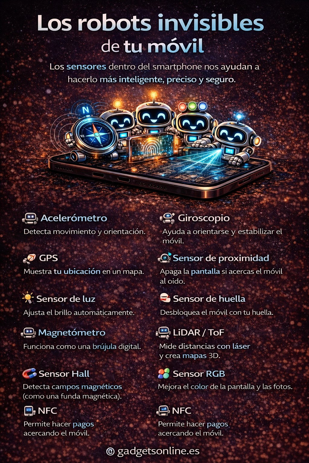 Los sensores ocultos de tu móvil: qué son, para qué sirven y cómo hacen tu smartphone más inteligente