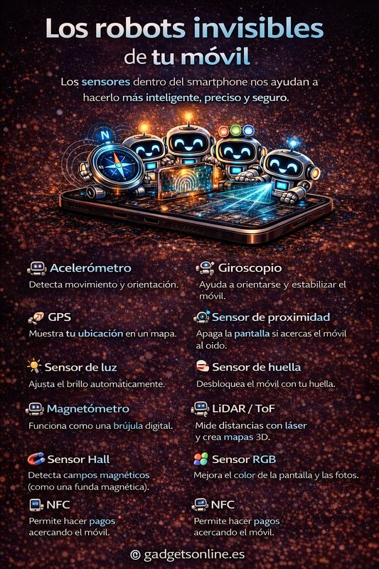 Los sensores ocultos de tu móvil: qué son, para qué sirven y cómo hacen tu smartphone más inteligente