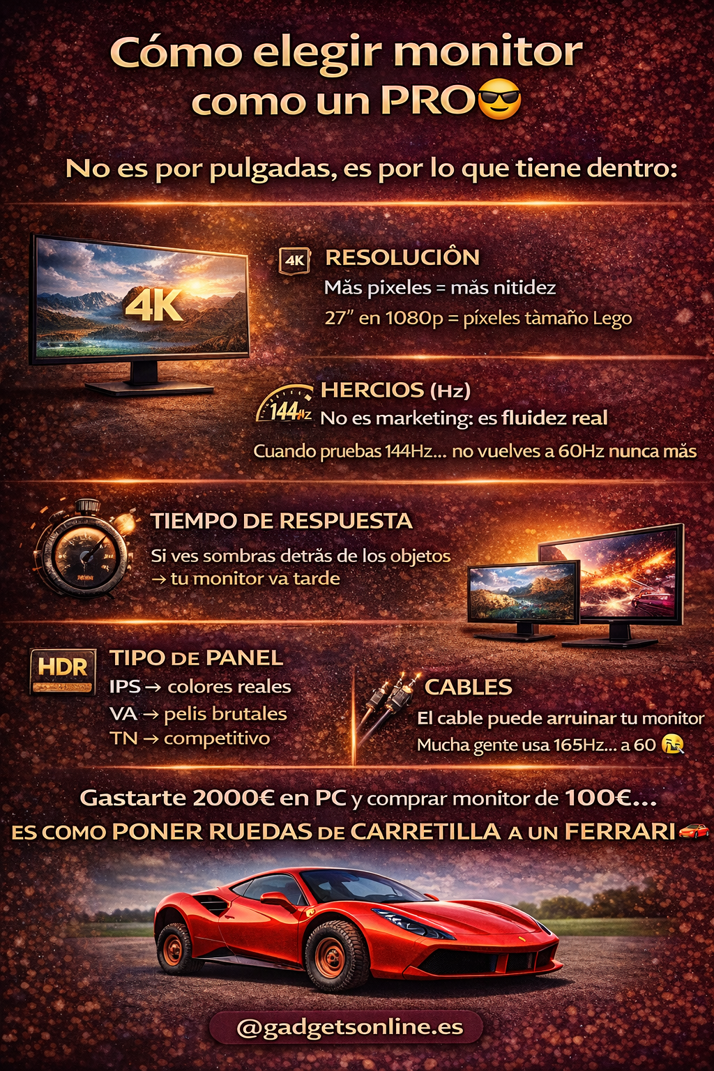 🖥️ Cómo elegir monitor correctamente (sin tirar el dinero)