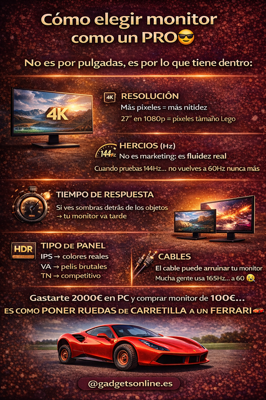 🖥️ Cómo elegir monitor correctamente (sin tirar el dinero)