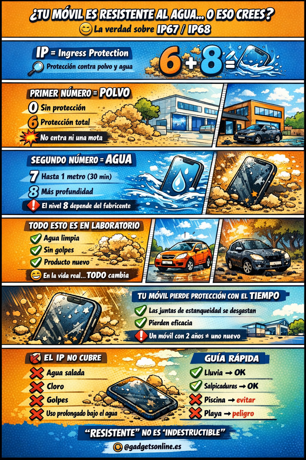 ¿tu móvil es resistente al agua? la verdad sobre ip67 e ip68 que nadie te cuenta 💧📱