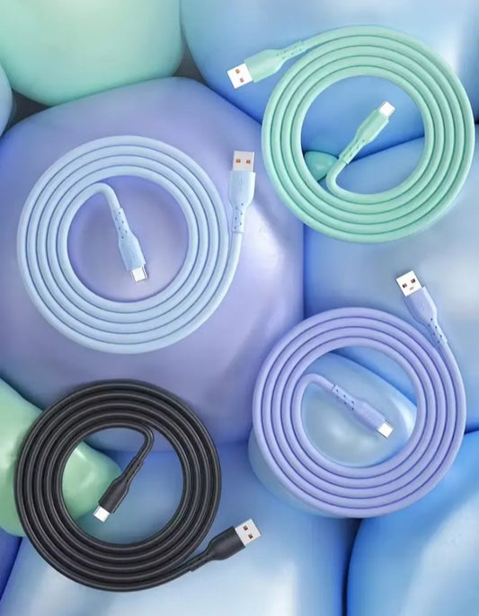 CABLE USB-C CARGA RÁPIDA 120W 6A DE SILICONA TPE 1,5M – ULTRARRESISTENTE Y FLEXIBLE