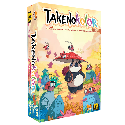 TAKENOKOLOR JUEGO DE MESA FAMILIAR ROLL & WRITE EN EL UNIVERSO TAKENOKO