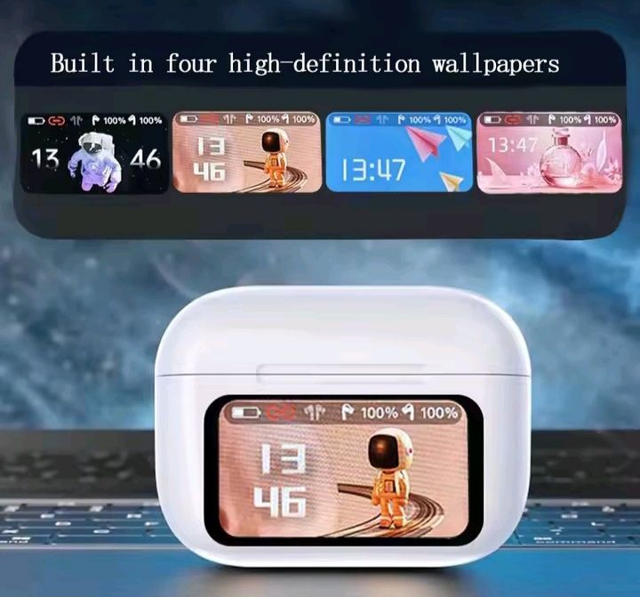 AURICULARES A9 PRO BLUETOOTH 5.4 CON PANTALLA TÁCTIL INTELIGENTE / ANC Y HASTA 36 HORAS DE BATERÍA