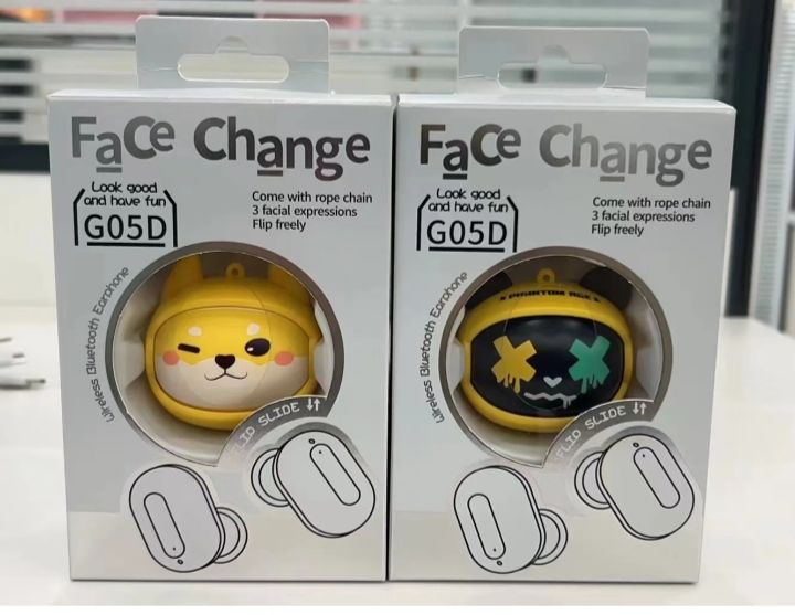 AURICULARES INALÁMBRICOS TWS FACEPODS – ¡PERSONALIDAD Y SONIDO DE DIBUJO ANIMADO!