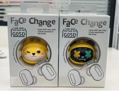 AURICULARES INALÁMBRICOS TWS FACEPODS – ¡PERSONALIDAD Y SONIDO DE DIBUJO ANIMADO!