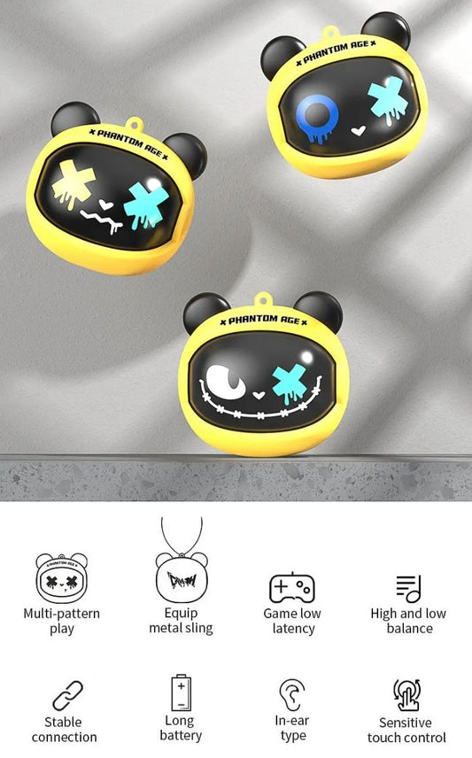 AURICULARES INALÁMBRICOS TWS FACEPODS – ¡PERSONALIDAD Y SONIDO DE DIBUJO ANIMADO!