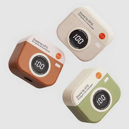 AURICULARES INALÁMBRICOS Q86 – ESTÉTICA CÁMARA RETRO, BLUETOOTH 5.3 Y LATENCIA ULTRA BAJA