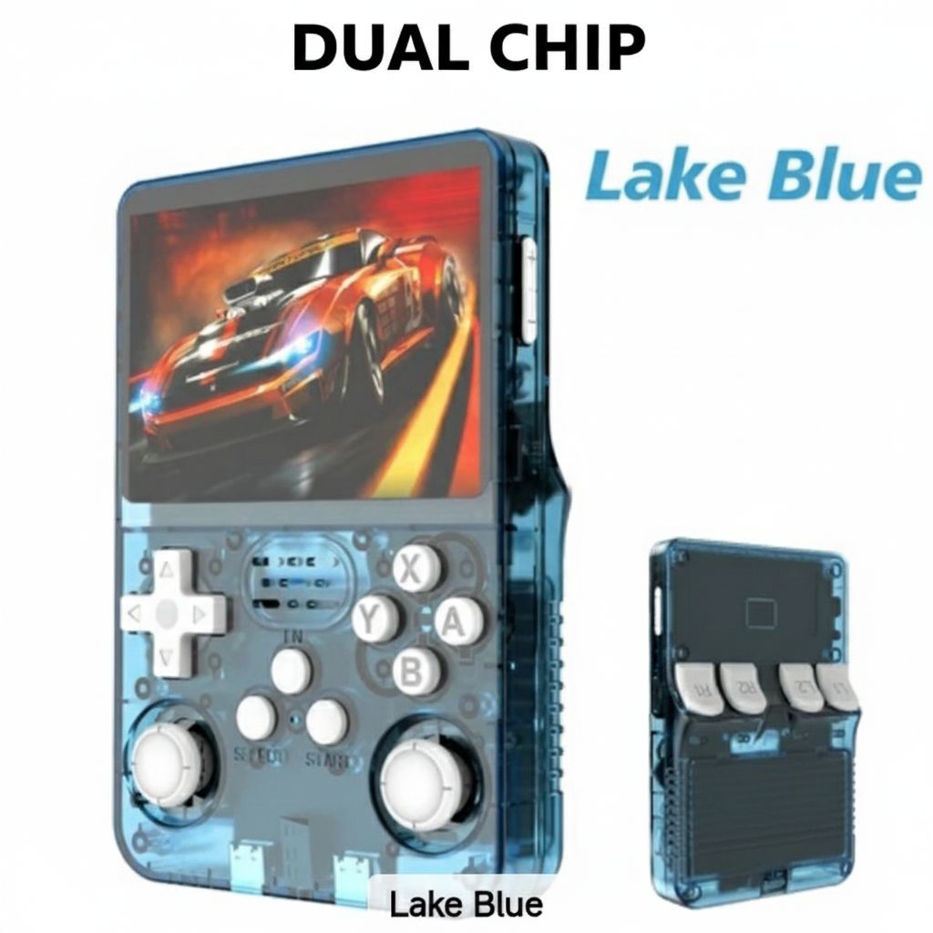 CONSOLA RETRO PORTÁTIL R36S 64 GB DUAL-CHIP – PANTALLA IPS 3,5″ 640×480 • RK3326 • LINUX/ARKOS • EMULADORES CLÁSICOS - +20000 JUEGOS