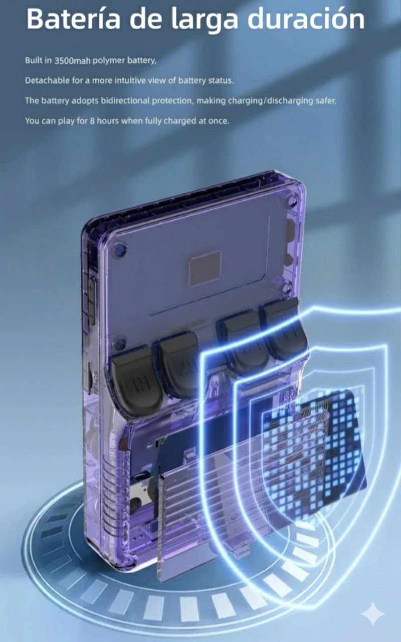 CONSOLA RETRO PORTÁTIL R36S 64 GB DUAL-CHIP – PANTALLA IPS 3,5″ 640×480 • RK3326 • LINUX/ARKOS • EMULADORES CLÁSICOS - +20000 JUEGOS