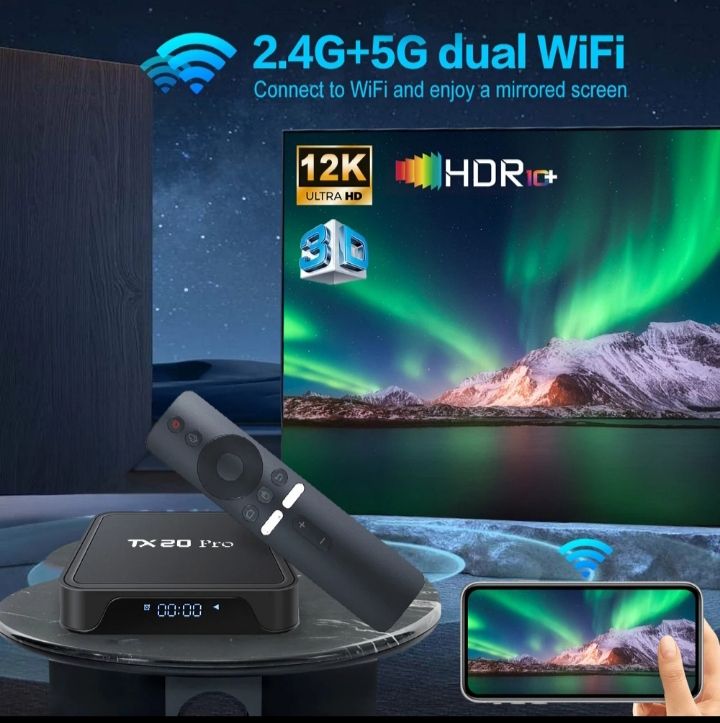 ANDROID TV BOX TX20 PRO 8K | ALLWINNER H313 | ANDROID 15 | WIFI DUAL 5G | 16GB RAM 256GB FLASH