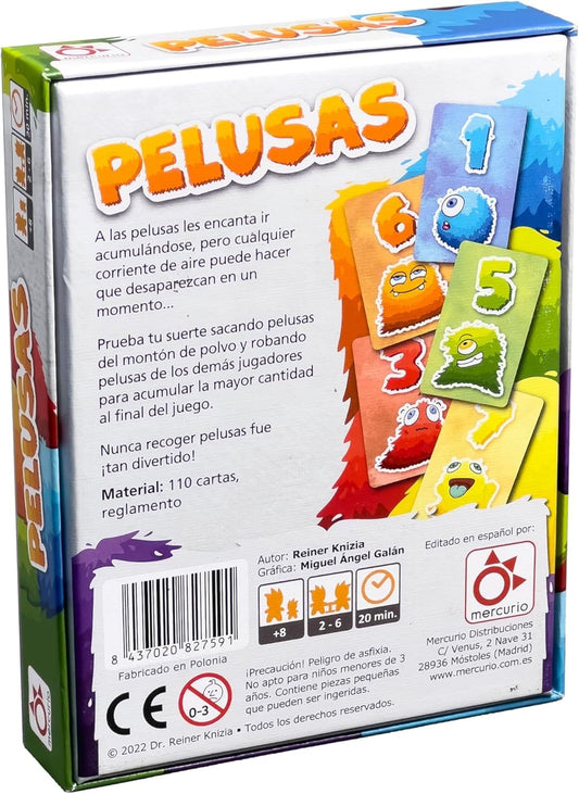 PELUSAS — JUEGO DE CARTAS FAMILIAR (110 CARTAS) | 2–6 JUGADORES | 6+ AÑOS