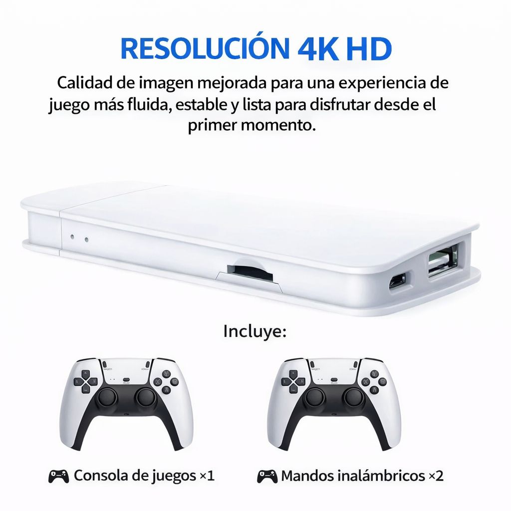 CONSOLAB RETRO M15 GAME STICK 4K HDMI – 64GB + 20,000 JUEGOS + MANDOS INALÁMBRICOS