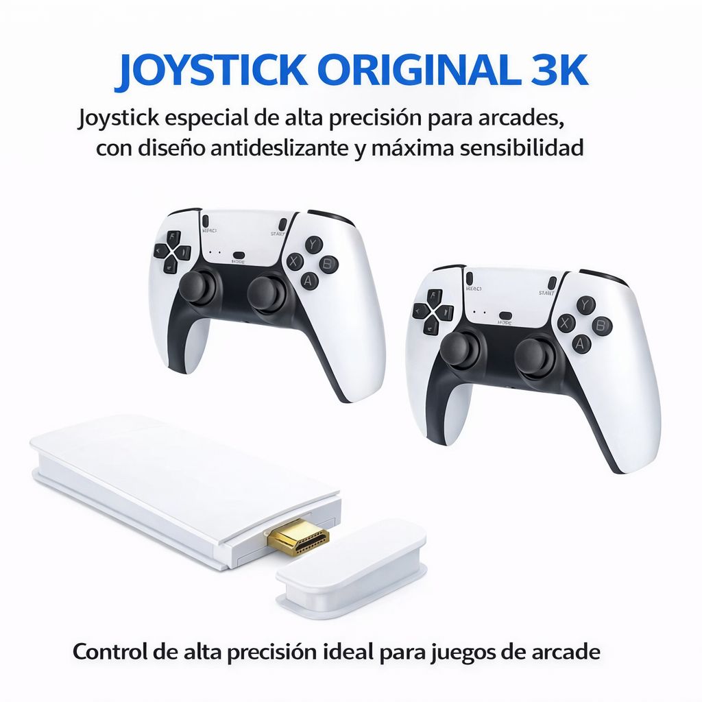 CONSOLAB RETRO M15 GAME STICK 4K HDMI – 64GB + 20,000 JUEGOS + MANDOS INALÁMBRICOS