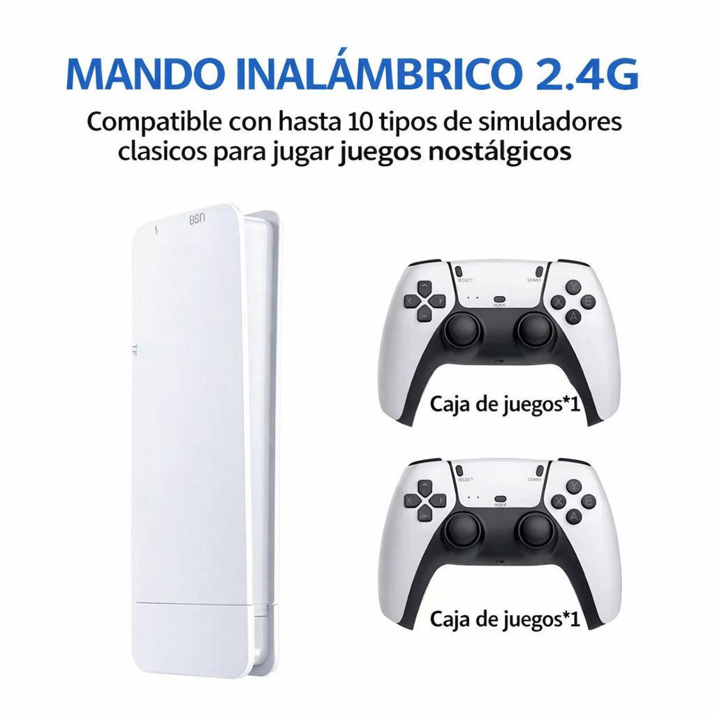 CONSOLAB RETRO M15 GAME STICK 4K HDMI – 64GB + 20,000 JUEGOS + MANDOS INALÁMBRICOS