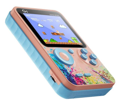 CONSOLA PORTÁTIL RETRO G5 CON MAS DE 500 JUEGOS – BATERÍA 1000MAH, AV Y DOBLE JUGADOR