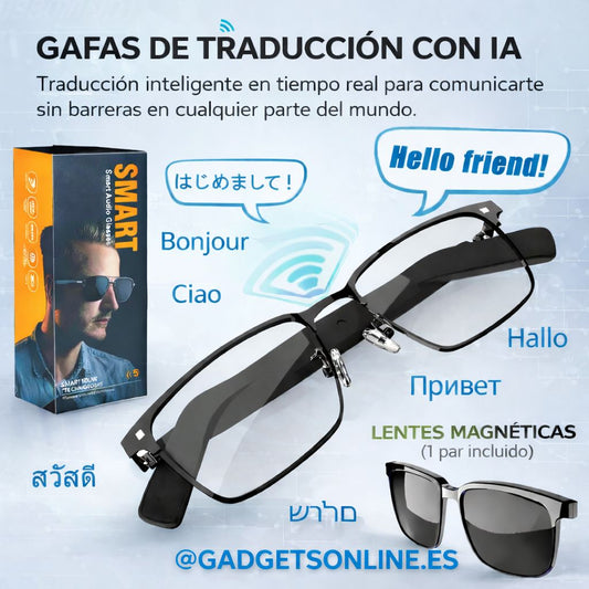 SG-20 PRO GAFAS INTELIGENTES AI CON TRADUCCIÓN EN TIEMPO REAL, BLUETOOTH 5.4 Y AUDIO STEREO