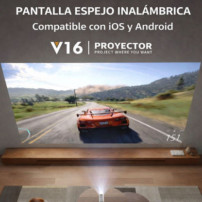 PROYECTOR V16 ANDROID 12 WIFI SMART HOME CINEMA 720P HD