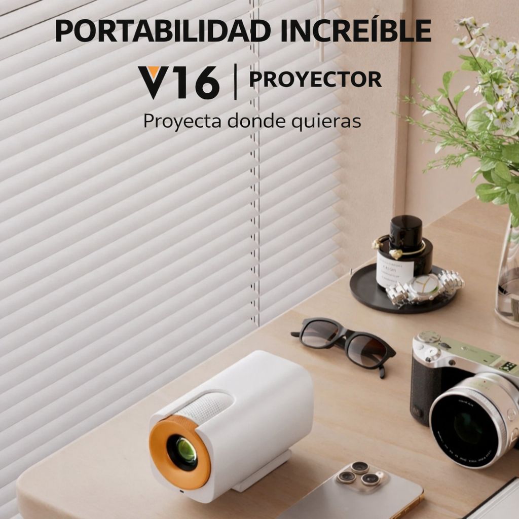 PROYECTOR V16 ANDROID 12 WIFI SMART HOME CINEMA 720P HD