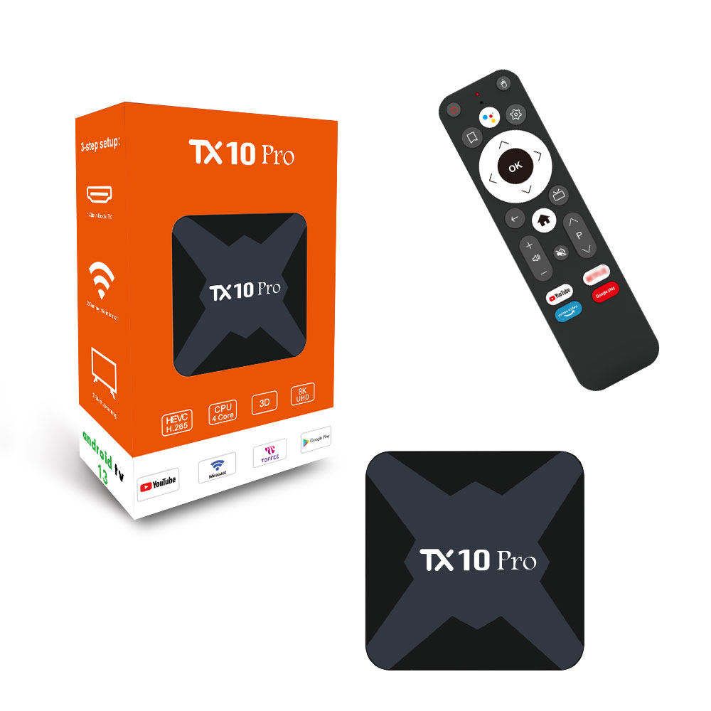 SMART TV BOX TX10 PRO – 8GB RAM + 128GB ALMACENAMIENTO, 4K WIFI BLUETOOTH
