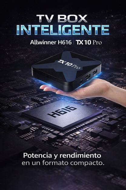 SMART TV BOX TX10 PRO – 8GB RAM + 128GB ALMACENAMIENTO, 4K WIFI BLUETOOTH