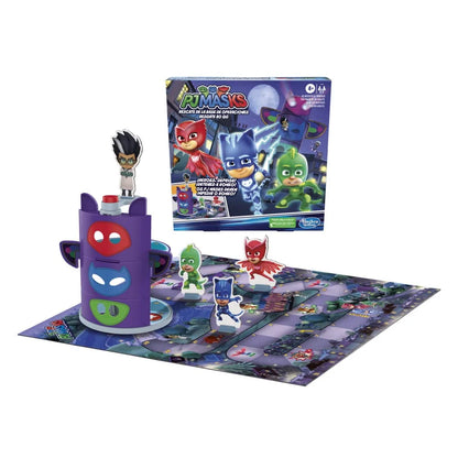 HASBRO GAMING PJ MASKS RESCATE DE LA BASE DE OPERACIONES – JUEGO DE MESA INFANTIL CON TORRE 3D