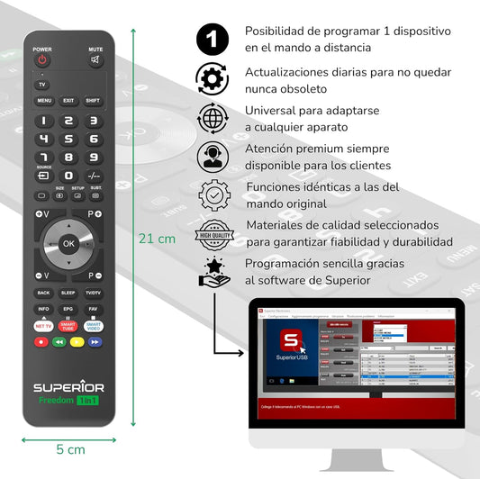 🕹️ MANDO UNIVERSAL 1 EN 1  – COMPATIBLE CON TV Y OTROS DISPOSITIVOS