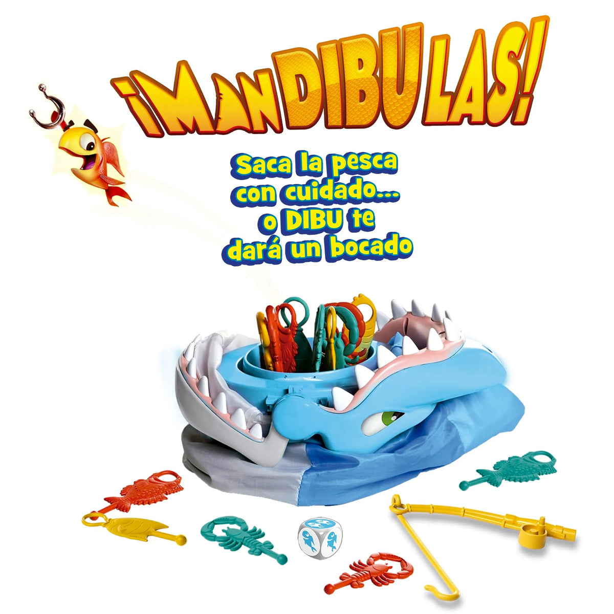 MANDÍBULAS GOLIATH – JUEGO DE MESA INFANTIL DE HABILIDAD Y PESCA +4 AÑOS