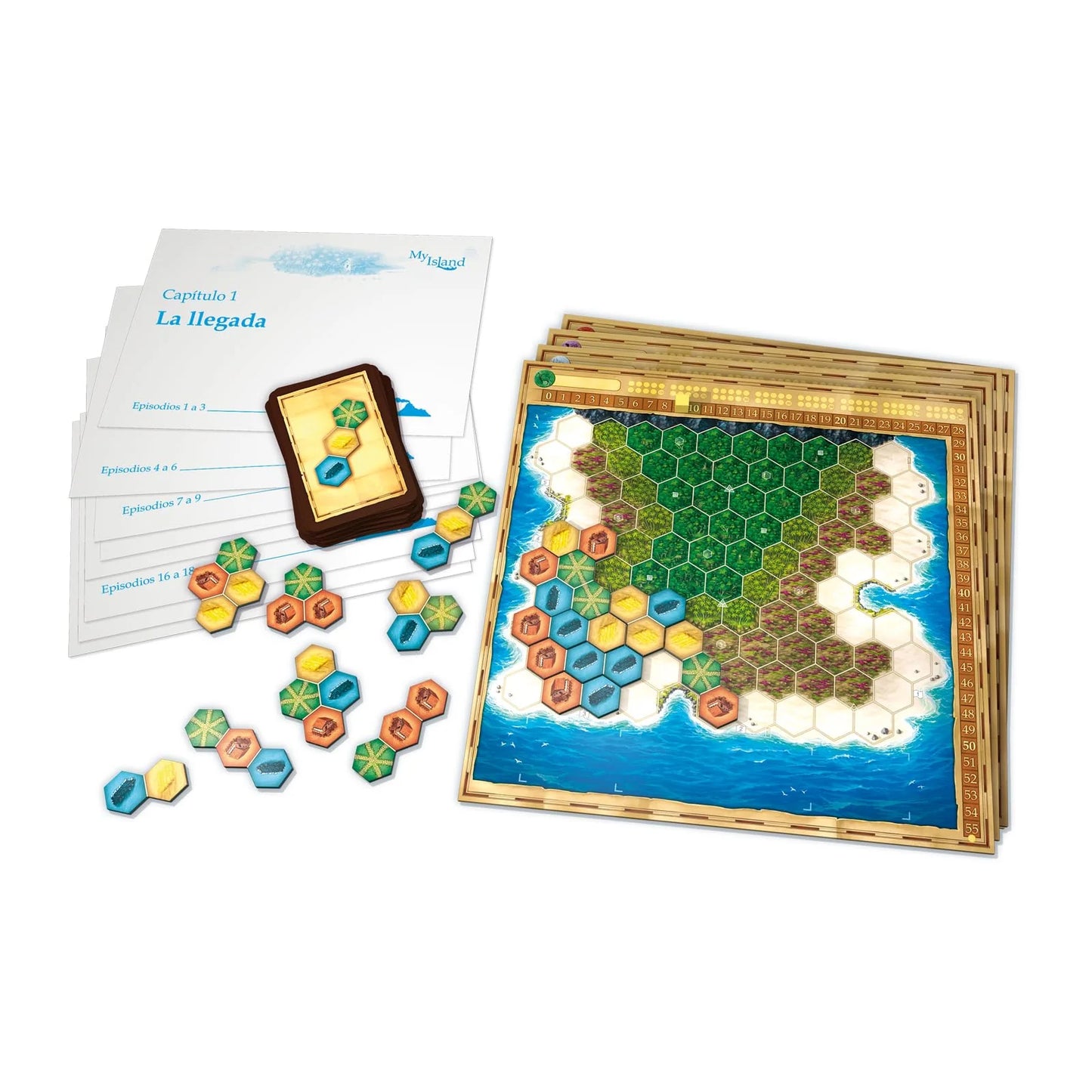 MY ISLAND – JUEGO DE MESA LEGACY FAMILIAR DE CONSTRUCCIÓN Y AVENTURA 🏝️🌊