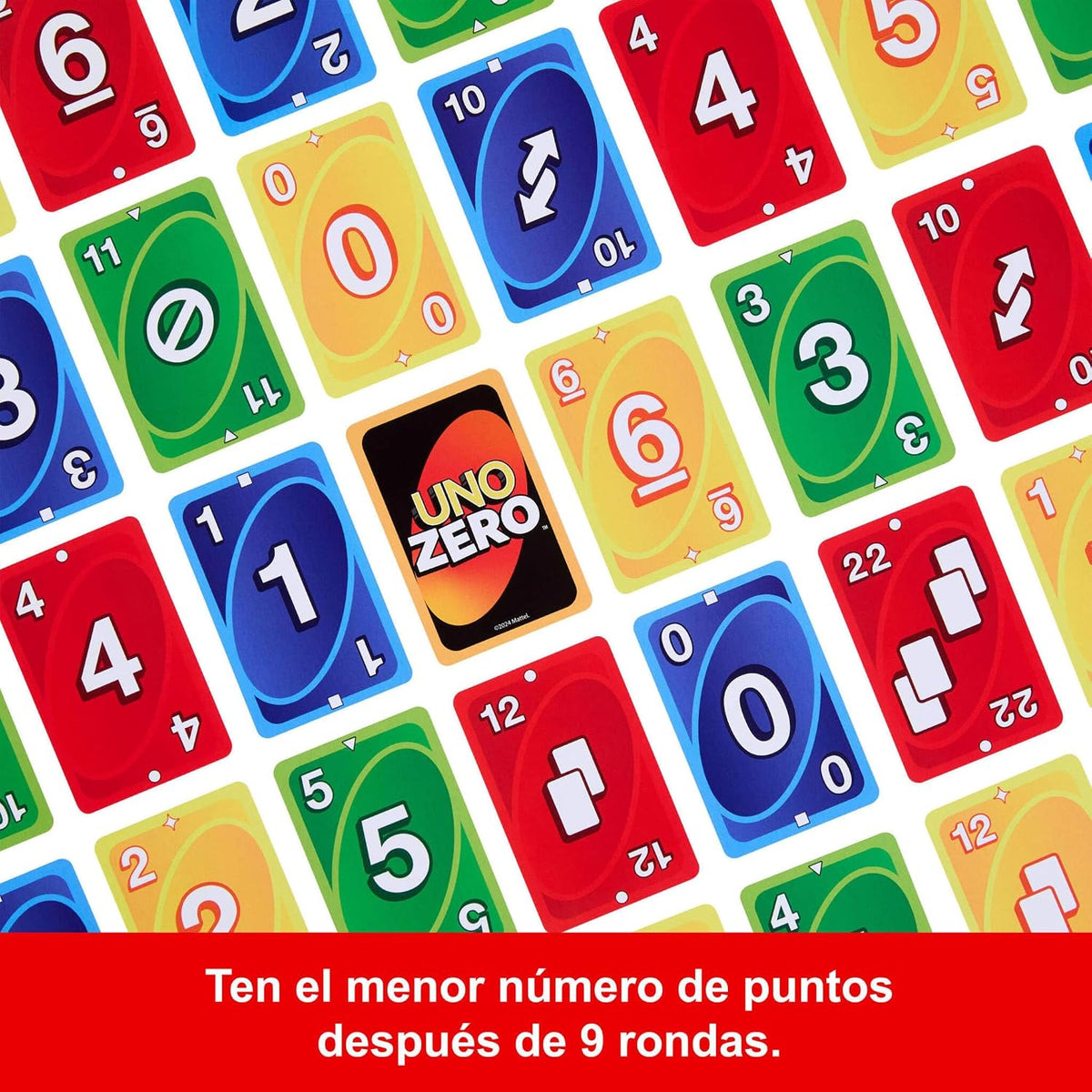 MATTEL GAMES UNO ZERO – JUEGO DE CARTAS DE ESTRATEGIA PARA 2 A 8 JUGADORES, A PARTIR DE 7 AÑOS
