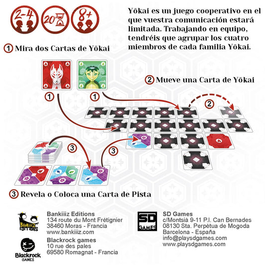 YOKAI – JUEGO DE CARTAS COOPERATIVO JAPONÉS DE MEMORIA Y ESTRATEGIA (2-4 JUGADORES, +8 AÑOS)