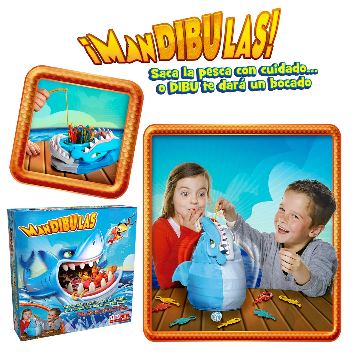 MANDÍBULAS GOLIATH – JUEGO DE MESA INFANTIL DE HABILIDAD Y PESCA +4 AÑOS