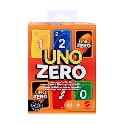 MATTEL GAMES UNO ZERO – JUEGO DE CARTAS DE ESTRATEGIA PARA 2 A 8 JUGADORES, A PARTIR DE 7 AÑOS