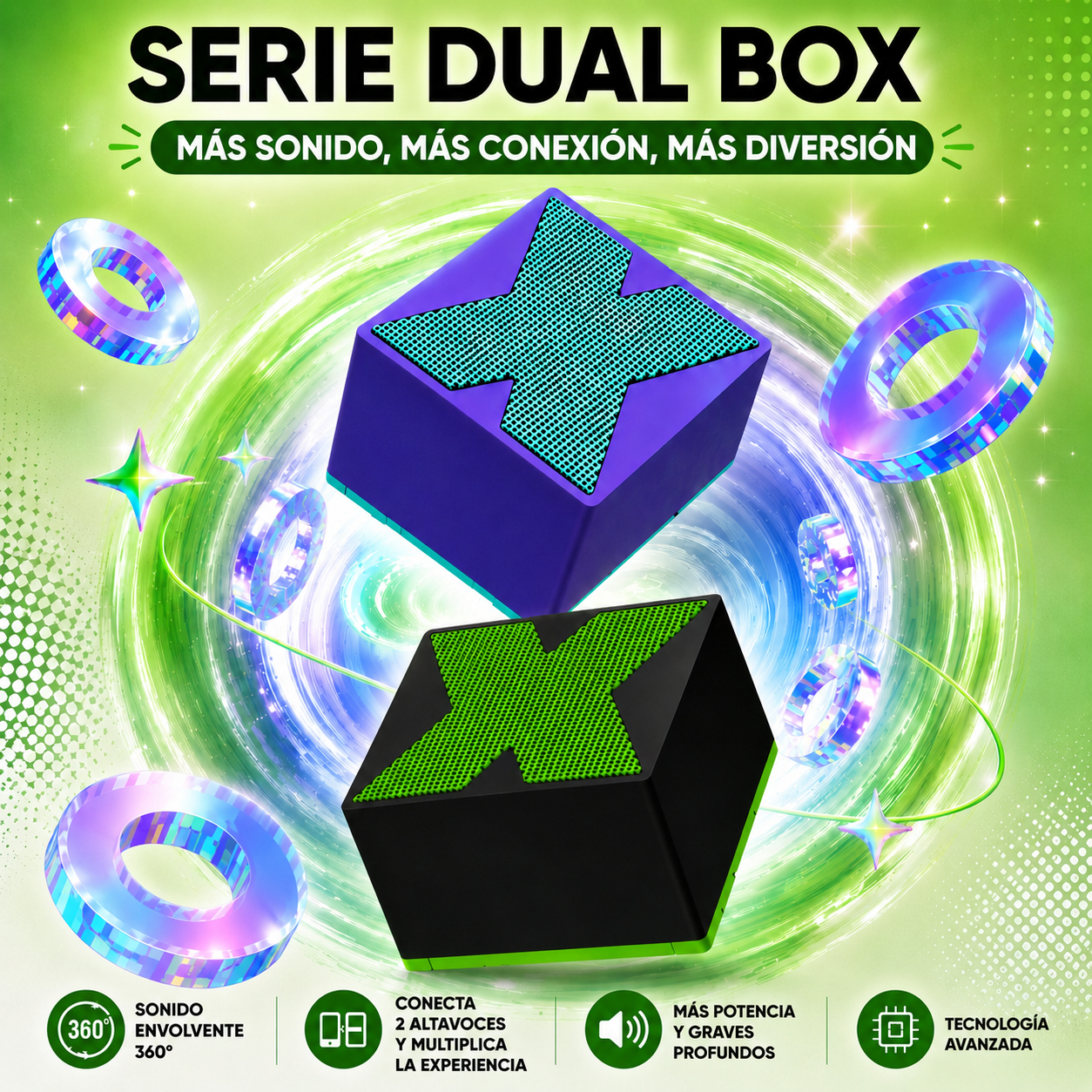 ALTAVOZ BLUETOOTH X1 MINI 3W CON SONIDO 360º, TWS Y DISEÑO COMPACTO