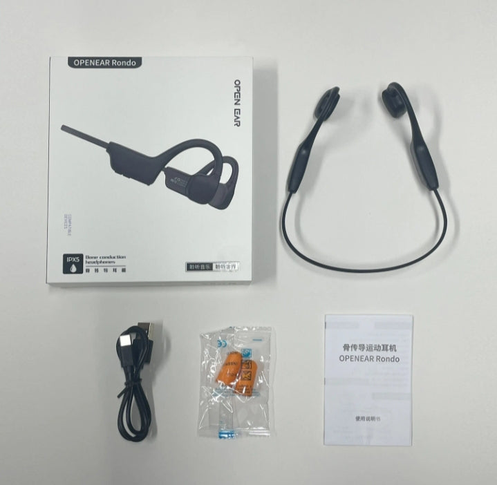 AURICULARES DE CONDUCCIÓN ÓSEA AS22 – BLUETOOTH 5.2, IPX5, LIGEROS 24 G PARA DEPORTE