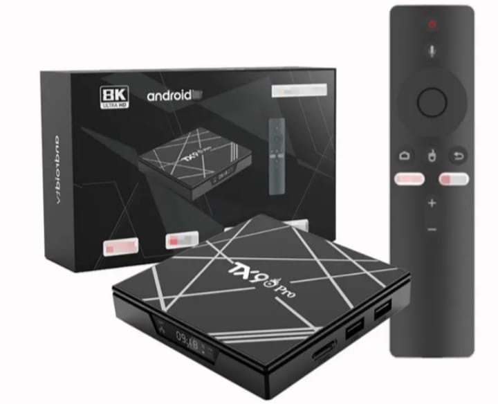 📺 TV BOX TX9 PRO 8GB RAM + 128GB ANDROID TV 8K WIFI DUAL BAND