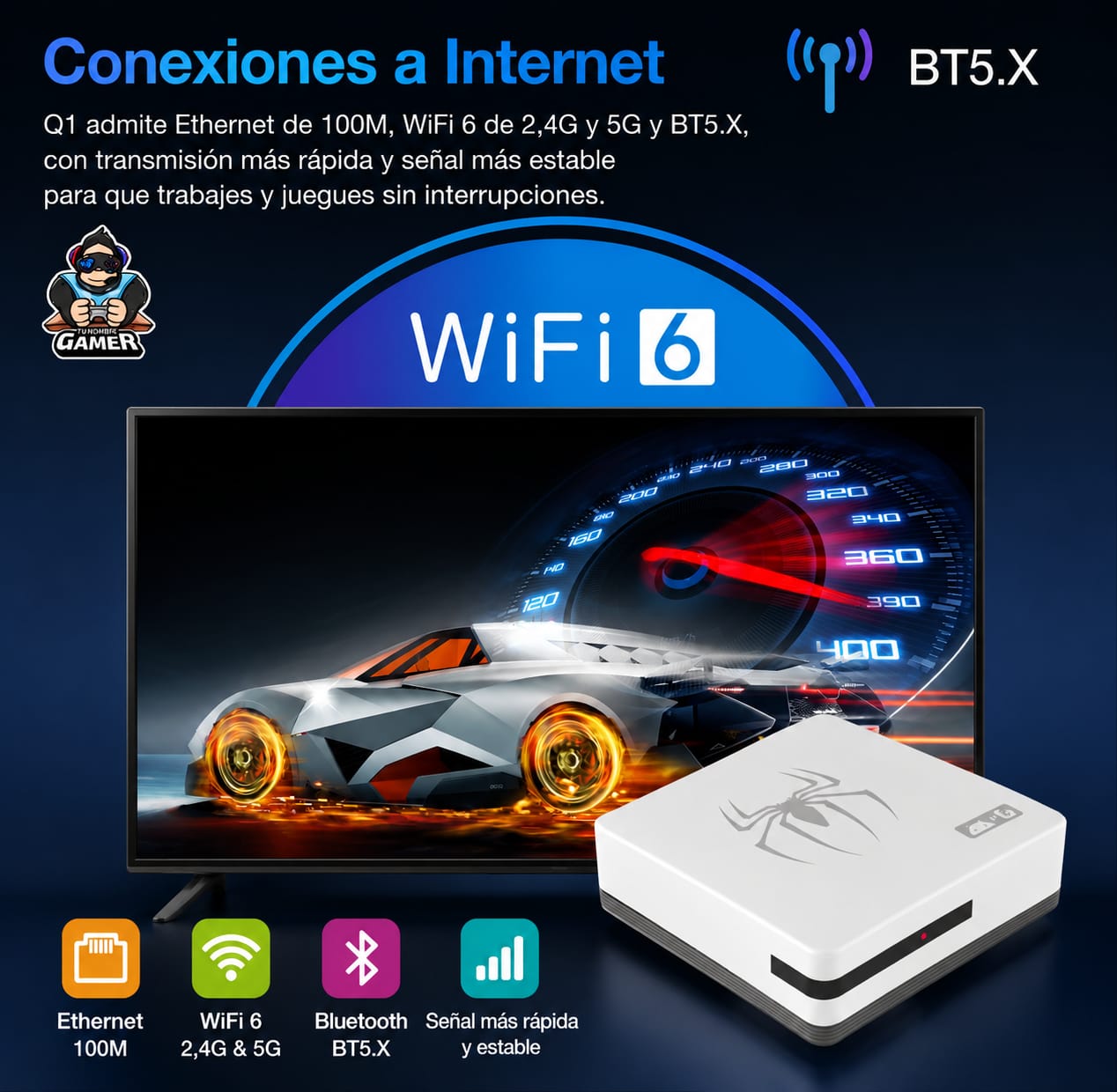 🎮 CONSOLA RETRO G7 ANDROID TV BOX 4K WIFI 6 CON 2 MANDOS Y MÁS DE 15.000 JUEGOS