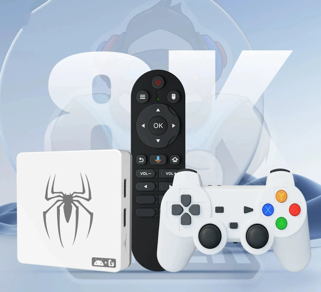 🎮 CONSOLA RETRO G7 ANDROID TV BOX 4K WIFI 6 CON 2 MANDOS Y MÁS DE 15.000 JUEGOS