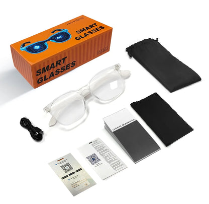 Smart Glasses F19 | Gafas IA con Traducción de +100 Idiomas, Música y Llamadas
