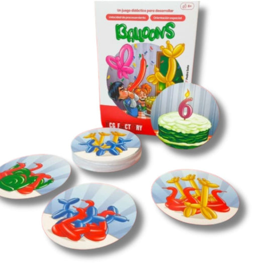 BALLOONS JUEGO DE MESA INFANTIL RÁPIDO Y EDUCATIVO – CARTAS DE VELOCIDAD Y OBSERVACIÓN PARA TODA LA FAMILIA