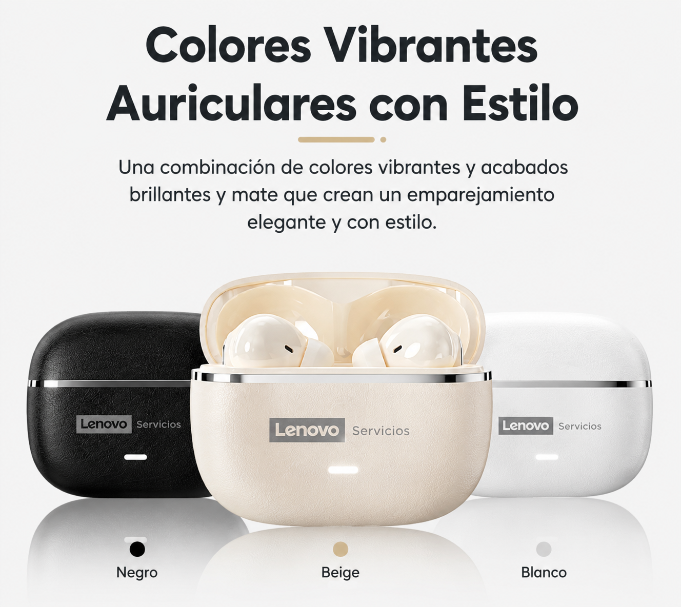 AURICULARES INALÁMBRICOS LENOVO LE208 BLUETOOTH 6.0 TWS ENC HI-FI CON 36 HORAS DE BATERÍA