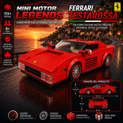 BLOQUES DE CONSTRUCCIÓN MINI MOTOR LEGEND | COLECCIÓN DE VEHÍCULOS DEPORTIVOS Y CLÁSICOS