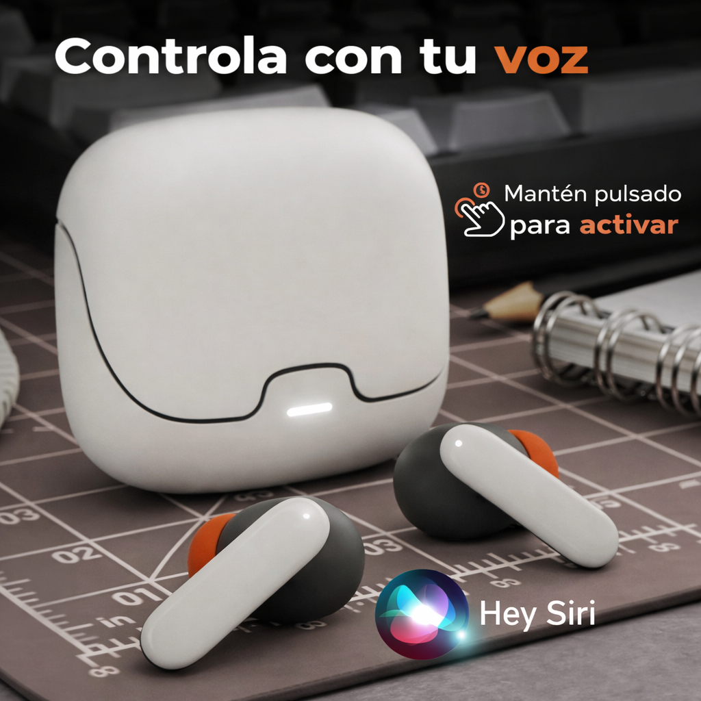 AURICULARES INALÁMBRICOS 36S BLUETOOTH 5.3 CON ENC, 100H AUTONOMÍA, BAJOS POTENTES Y MODO GAMING
